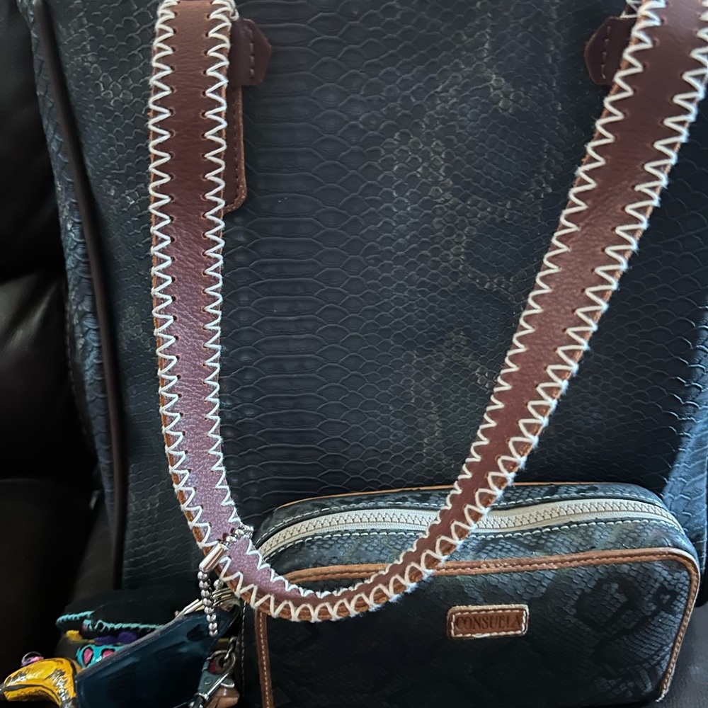 Stylish Black and Brown Textured Bag